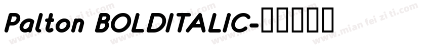 Palton BOLDITALIC字体转换
